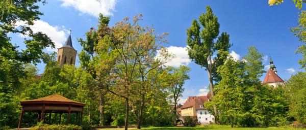 Junge Stadt in alten Mauern Image